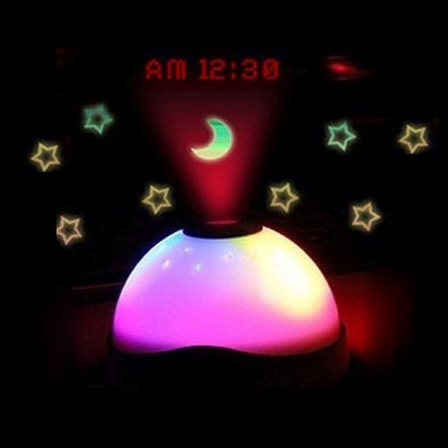 Wewoo - Réveil digitale blanc Lumière de nuit de couleur avec l'horloge de projection - Enceinte et radio