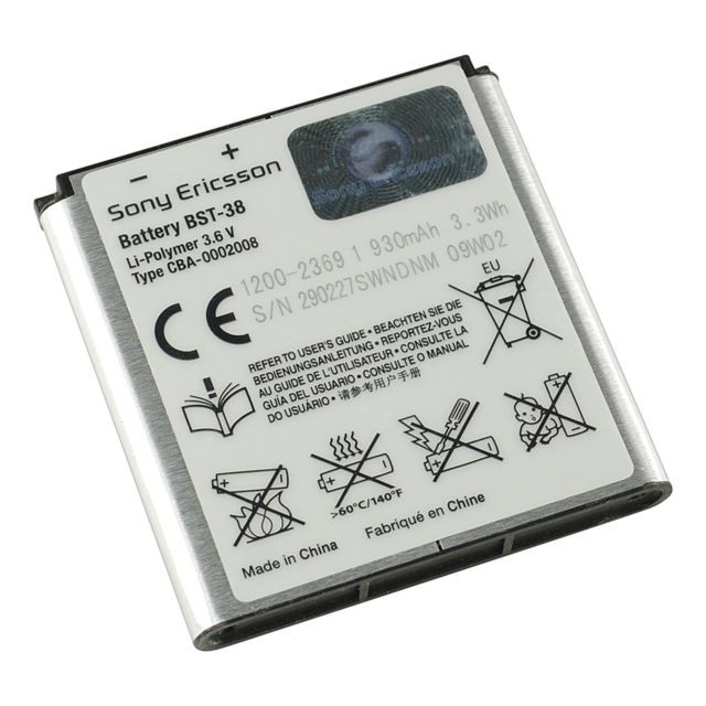 Sony - Batterie original Sony-ericsson BST-38 pour Sony Ericsson type BST-38 930 mAh - Sony