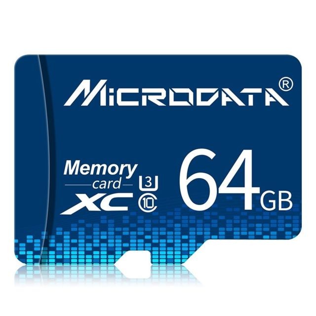 Wewoo - Carte Micro SD mémoire MICRODATA 64 Go U3 Blue TF SD - Carte Micro SD