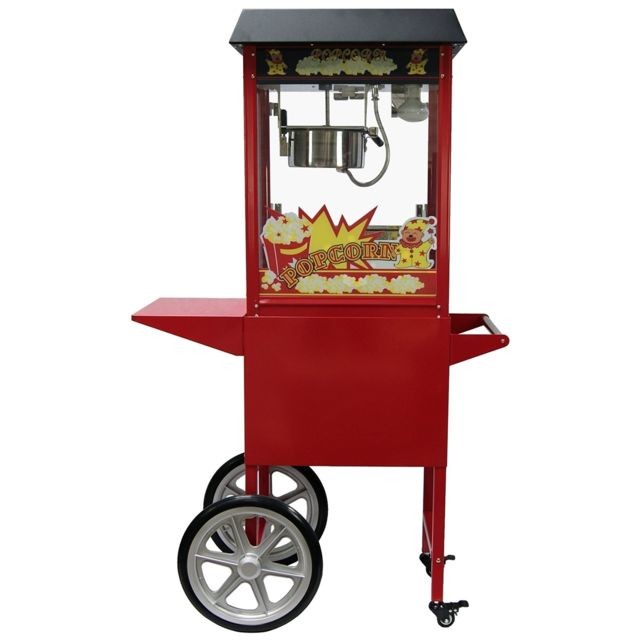 Gt Catering - Machine à pop corn professionnelle avec chariot - Machine à pop corn Cuisson festive