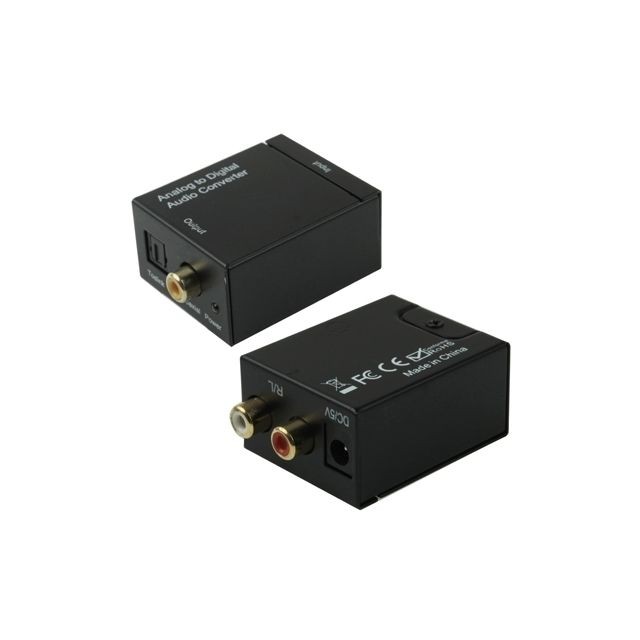Wewoo - Adaptateur noir Convertisseur RCA Analogique Vers  Numérique Coaxial Optique - Câble Optique