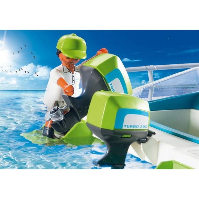 Playmobil PLAYMOBIL 9233 Sport et Action - Catamaran à fond de verre avec moteur submersible