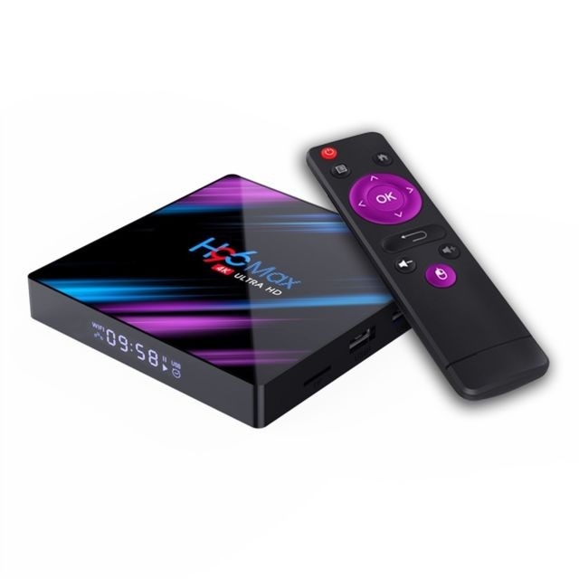 Wewoo - Android TV Box H96 Max-3318 4K Ultra HD Téléviseur Android avec télécommandeAndroid 9.0RK3318 Quad-Core 64 bits Cortex-A53WiFi 2.4G / 5GBluetooth 4.0EMMC 32G FLASHSDRAM de 4 Go - Passerelle Multimédia