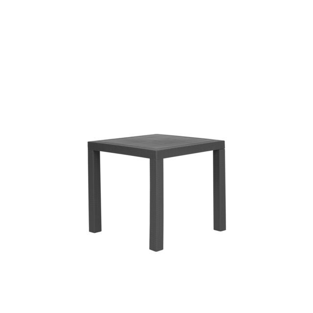 Beliani - Table de jardin grise 80 x 80 cm FOSSANO Beliani  - Table carree 8 personnes