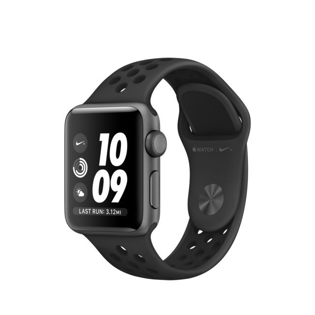 Apple - Watch 3 Nike+ - 38 mm - Alu Gris / Bracelet Sport noir - Apple Watch Gps