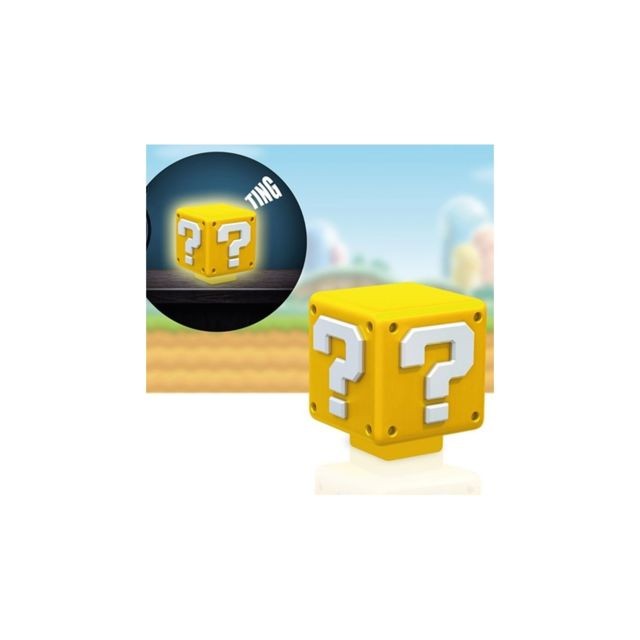 Paladone Products - Super Mario - Veilleuse sonore Question Block 8 cm Paladone Products  - Marchand Stortle
