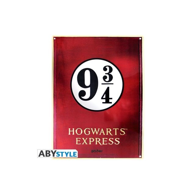 Stickers Abystyle Harry Potter - Plaque métal Voie 9 3/4 (28x38)