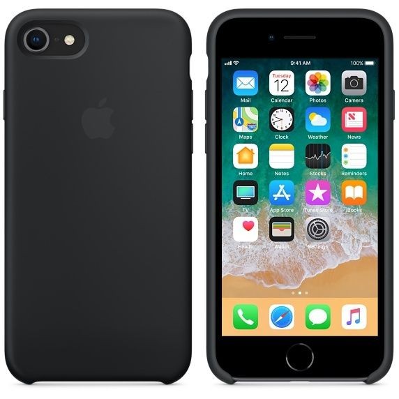 Apple iPhone 8/7 Silicone Case - Noir