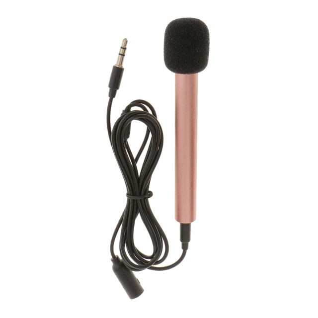 marque generique -mini micro micro pour téléphone portable rose doré marque generique  - Microphone PC
