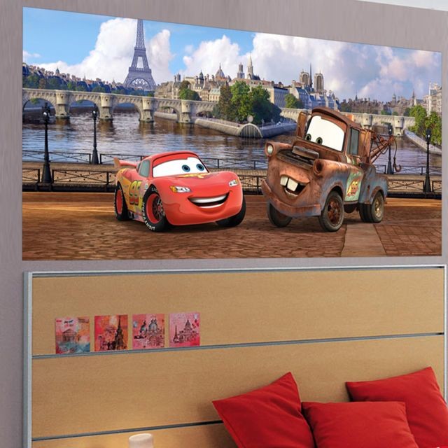 Bebe Gavroche - Poster géant Cars Paris Disney 202X90 CM - Affiches, posters