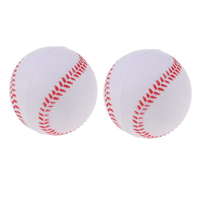 marque generique - 2 cas sécurité formation baseball entraînement pu balle molle sport équipe blanc marque generique  - Jeux de balles