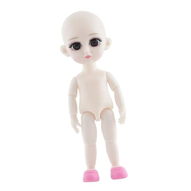 marque generique Partie du corps et de la tête de la poupée fille de 16 cm à 13 articulations sans cheveux