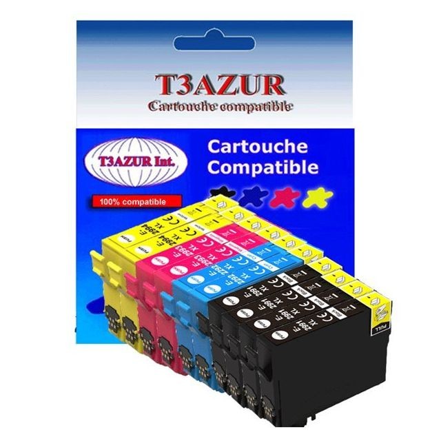 T3Azur - T3AZUR 10 cartouches d'encre compatibles 29XL pour Epson Expression Home XP257,  XP332, XP 257,  XP 332 T3Azur  - Cartouche d'encre