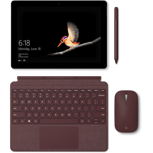 Microsoft - Type Cover Signature Surface Go - Bordeaux - Microsoft