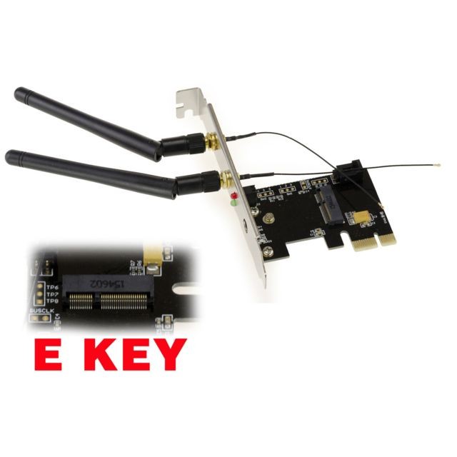 Kalea-Informatique - Contrôleur PCIe M.2 E Key WiFi Bluetooth USB/PCIe - Compatible Intel 3160/68 7260/65 8260/65 BCM 94352 94371 Kalea-Informatique  - Accessoires SSD