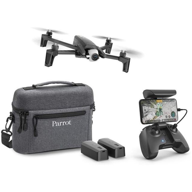 Parrot - Parrot Anafi Extended Pack Noir (Télécommande + 2 Batteries + Housse) - Drone 4K Drone connecté