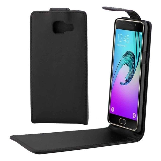 Wewoo - Housse Étui noir pour Samsung Galaxy A5 2016 / A510 plaine Texture verticale Flip en cuir taille sac avec boucle magnétique Wewoo  - Accessoire Smartphone