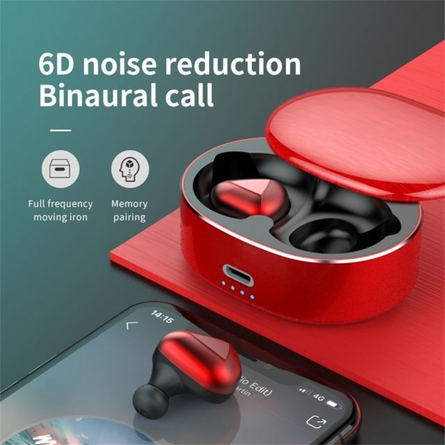 Generic - Mini Twins vrai sans fil Bluetooth Sport écouteurs intra-auriculaires stéréo rouge Generic - Ecouteurs Intra-auriculaires Sport Son audio