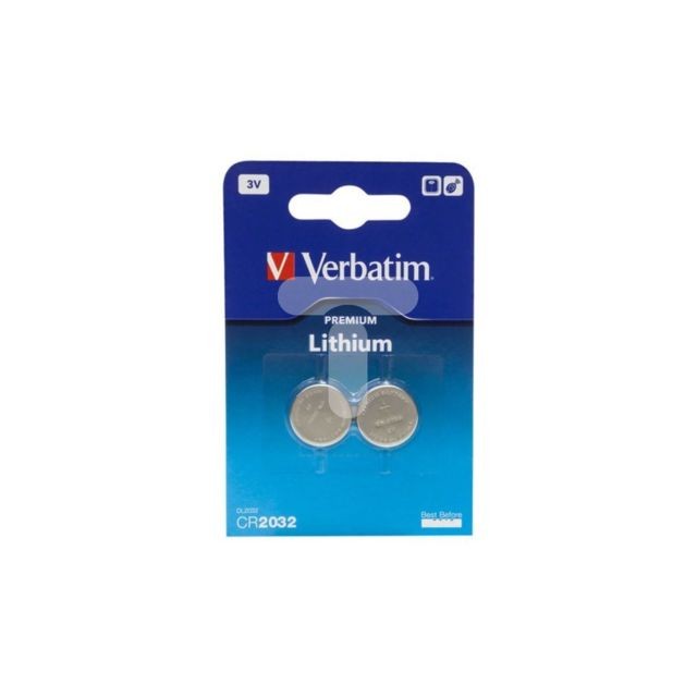 Verbatim - VERBATIM Pack 2 Piles CR2032 3V - Verbatim