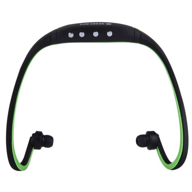 Wewoo - Casque Bluetooth Sport noir et vert pour les smartphone iPad ordinateur portable MP3 ou autres périphériques audio, stockage maximum: 32 Go + étanche imperméable à  l'eau stéréo sans fil écouteurs intra-auriculaires avec carte micro SD / TF, - Casque Bluetooth Casque