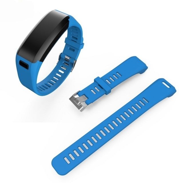 Bracelet connecté Wewoo Bracelet pour montre connectée Dragonne Sport en silicone Garmin Vivosmart HR 1 Bleu