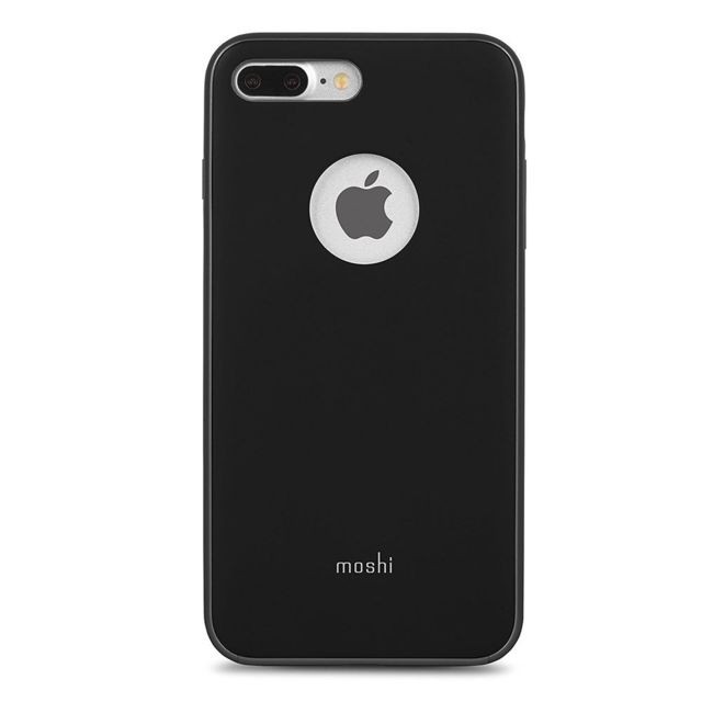 Coque, étui smartphone Moshi Coque Moshi iGlaze iPhone 7 plus noir avec entourage gel