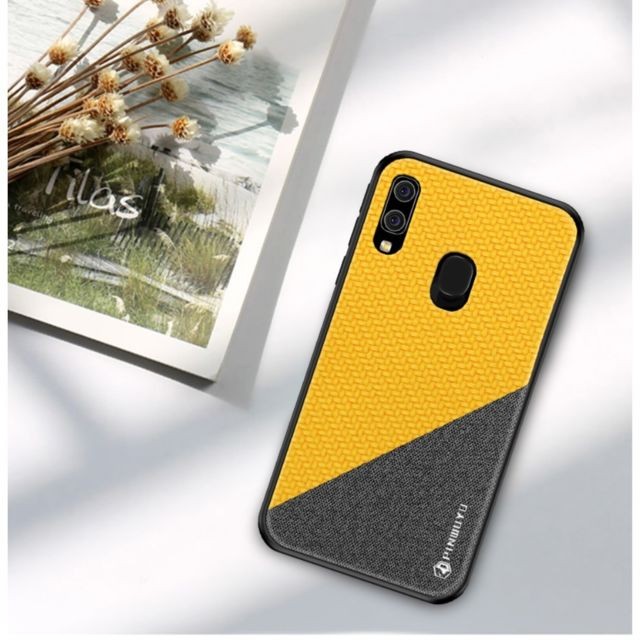 marque generique - Etui en PU Honor Series jaune pour votre Samsung Galaxy A30/A20 marque generique - Accessoires et consommables