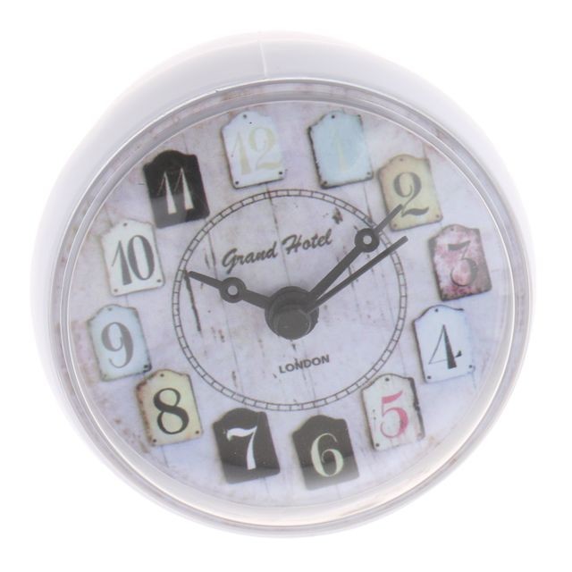 marque generique - Horloge murale de douche imperméable avec ventouse blanche marque generique  - Horloges, pendules