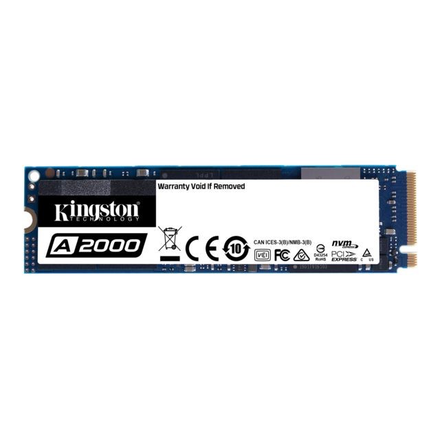 Kingston - A2000 250 Go - M.2 PCIe (NVMe) - Bonnes affaires Disque SSD