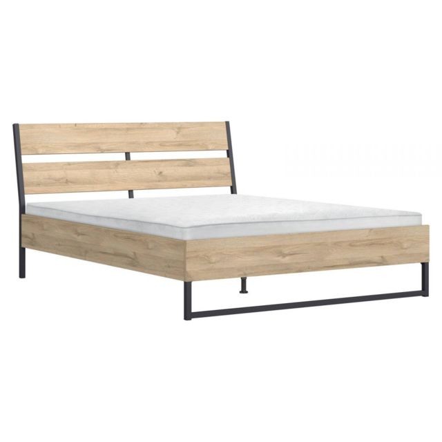 Ivoire Lit Simple Merax Cadre de lit en Bois avec t/ête et Pied de lit lit en Bois de pin pour Chambre denfants