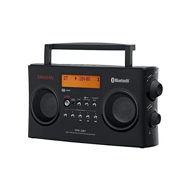 Sangean - radio portable DAB+ FM-RDS Bluetooth avec 10 stations préprogrammées noir - Enceinte et radio