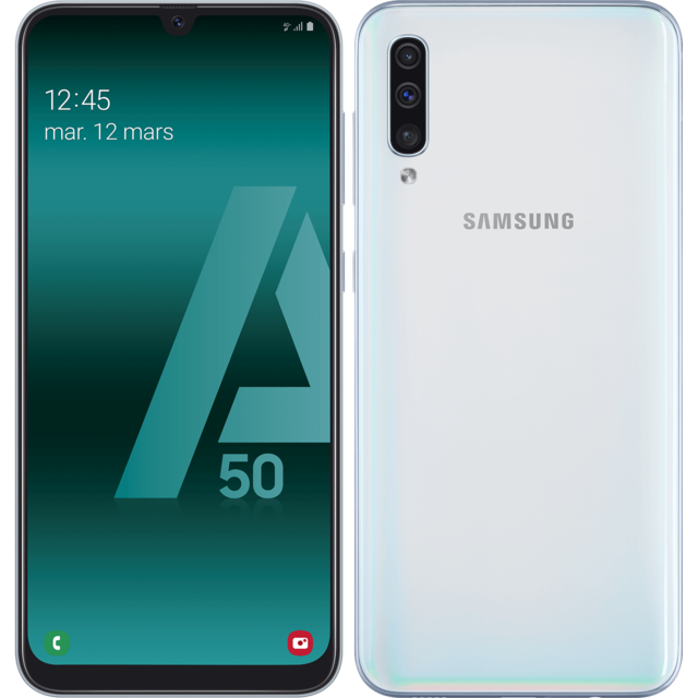 Samsung - Galaxy A50 - 128 Go - Blanc Samsung   - Smartphone Android Samsung galaxy a50