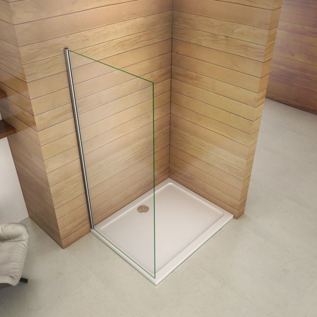 Cabine de douche marque generique Paroi de douche 70x200cm en verre anticalcaire paroi de douche à l'italienne