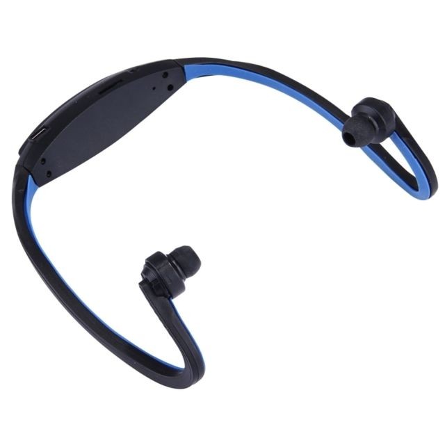 Casque Casque Bluetooth Sport bleu foncé pour les smartphone et iPad ordinateur portable MP3 ou d'autres périphériques audio, mémoire maximale SD: 32 Go imperméable à  l'eau stéréo sans fil écouteurs intra-auriculaires avec MicroSD Card Slot,