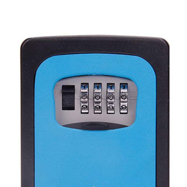 marque generique Combinaison de serrure à clé à 4 chiffres avec boîtier mural, coffre de rangement sécurisé, bleu