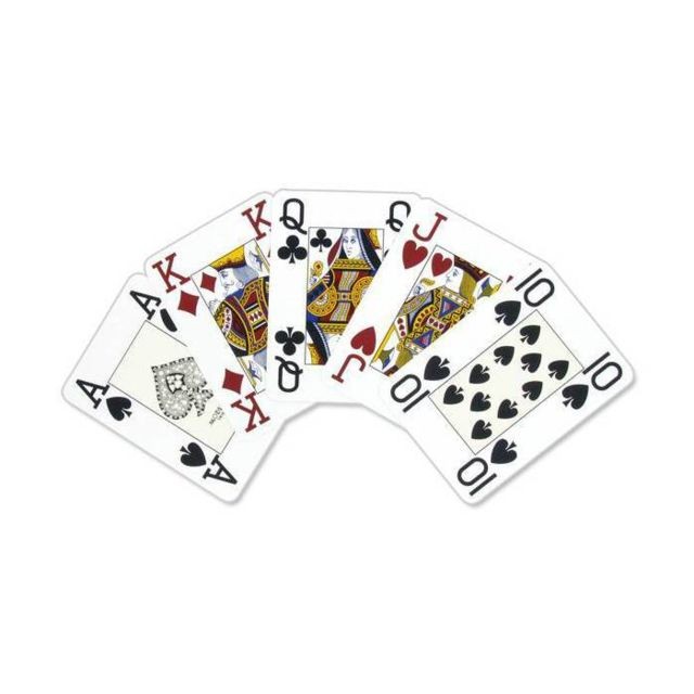 Accessoires poker Modiano ""CRISTALLO"" - Jeu de 55 cartes 100% plastique - format poker - 4 index jumbo