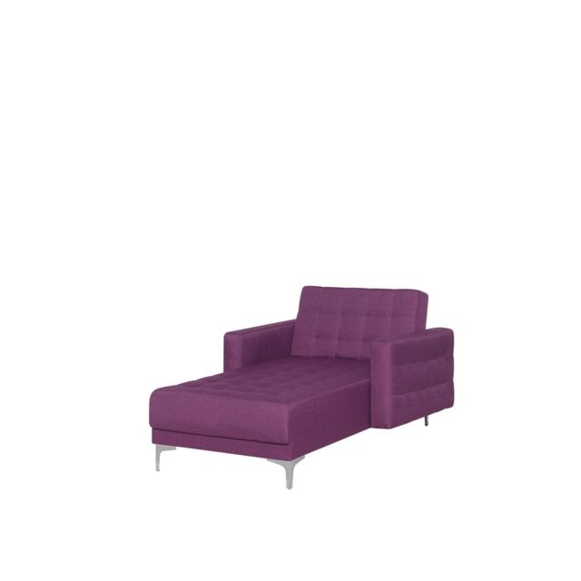 Beliani - Chaise longue en tissu violet ABERDEEN Beliani  - Banquettes : Clic-Clac, BZ