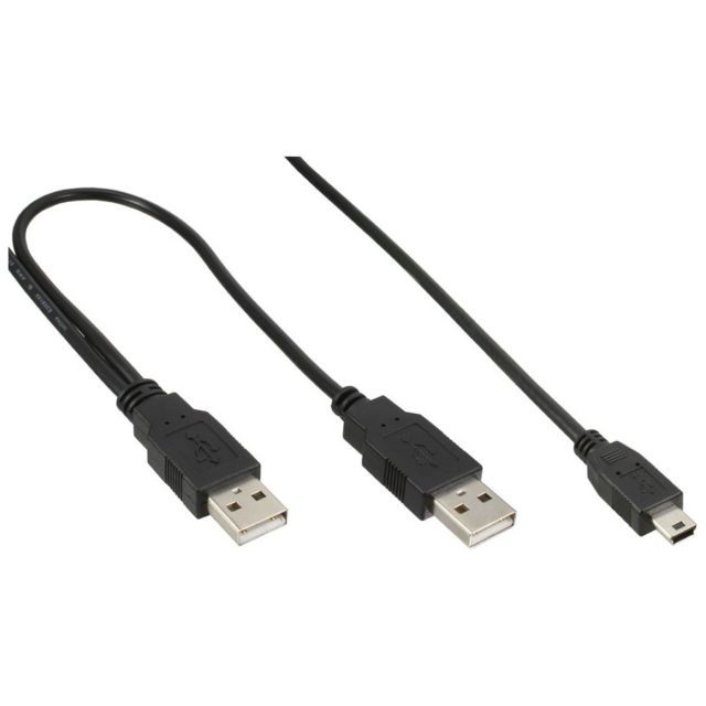 Inline - Câble USB Mini en Y, InLine®, 2x prise A à Mini-B prise (5 broches.), 1,5m Inline  - Accessoires et consommables