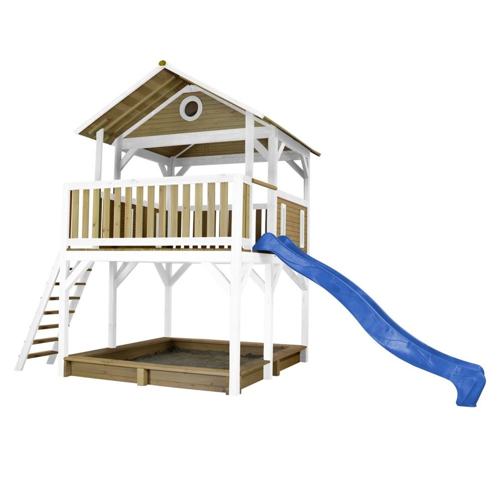 Aire de jeux Axi Simba Play Tower marron/blanc - Toboggan Bleu