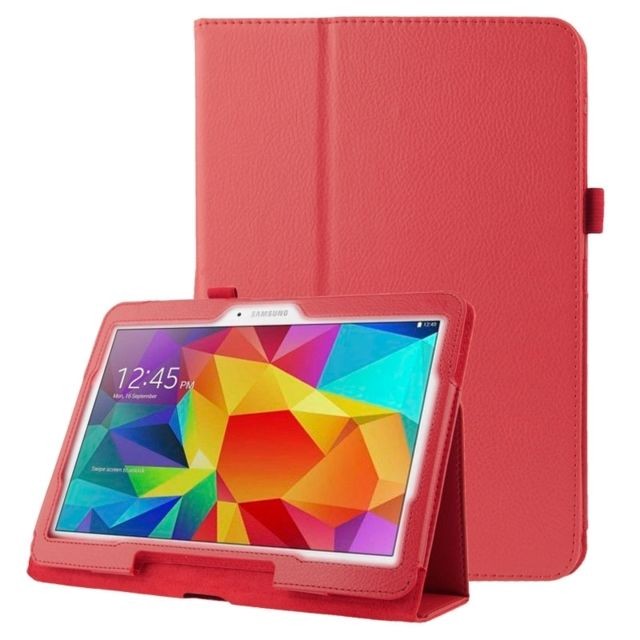 Wewoo - Housse Étui rouge pour Samsung Galaxy Tab 4 10.1 / T530 Litchi Texture Flip en cuir avec support Wewoo  - Housse, étui tablette