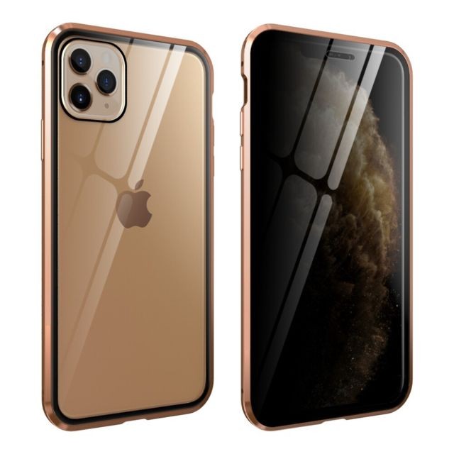 marque generique - Bumper en métal cadre d'installation magnétique anti-peep or pour votre Apple iPhone 11 Pro Max 6.5 pouces (2019) marque generique  - Coque, étui smartphone