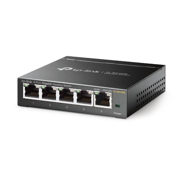 TP-LINK - TP-LINK TL-SG105S commutateur réseau Non-géré L2 Gigabit Ethernet (10/100/1000) Noir - TP-LINK