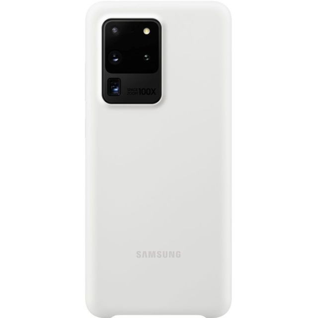 Coque, étui smartphone Samsung Coque Silicone pour Galaxy S20 ULTRA Blanc
