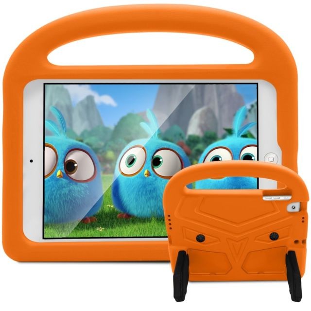 marque generique - Coque en TPU moineau enfants conception antichocs eva amicale avec le support et la poignée orange pour votre Apple iPad 9.7/Pro 9.7/Air 2/Air marque generique  - Accesoires ipad