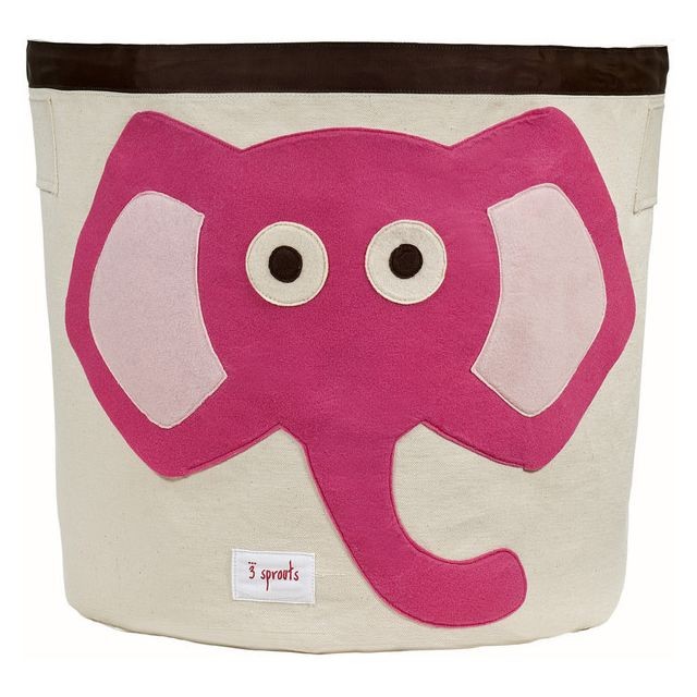 3 Sprouts - Sac à jouets Eléphant Rose 3 Sprouts  - 3 Sprouts