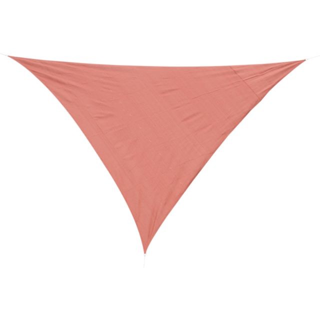Voile d'ombrage Outsunny Voile d'ombrage triangulaire grande taille 6 x 6 x 6 m polyéthylène haute densité résistant aux UV rouge