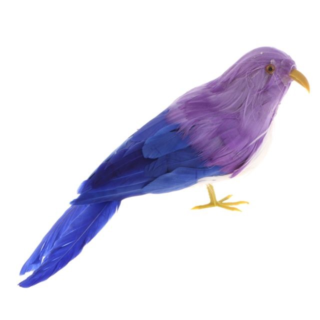 marque generique - oiseaux forestiers perchés réalistes artisanat d'oiseaux plumes artificielles coloré # 5 marque generique  - Objets déco