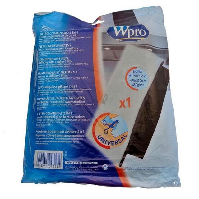 Wpro - Filtre mousse anti-graisses et odeurs FCH009 - Filtres Wpro
