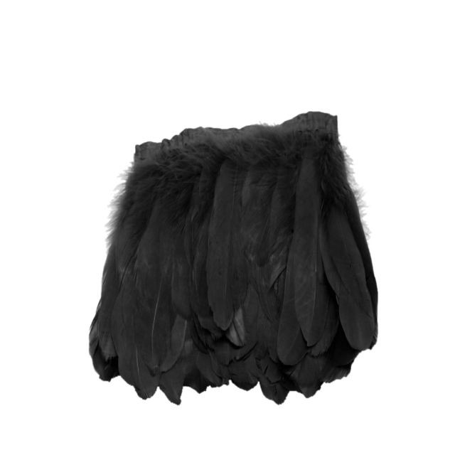 marque generique - plume d'oie frange couture couture pour bricolage costume mariage décoration noir marque generique  - Boîte de rangement Noir