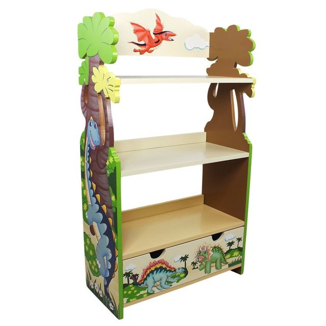 Bibliothèques, vitrines Fantasy Fields Meuble bibliothèque en bois enfant mixte rangement dinosaure livre jouet Fantasy Fields TD-0069A